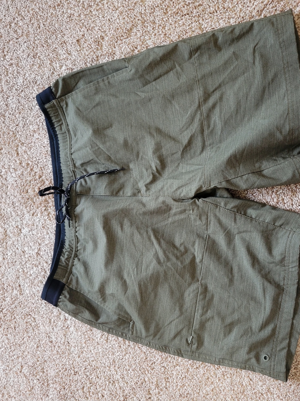 Columbia Olive Green and Black Outdoor Shorts with Logo